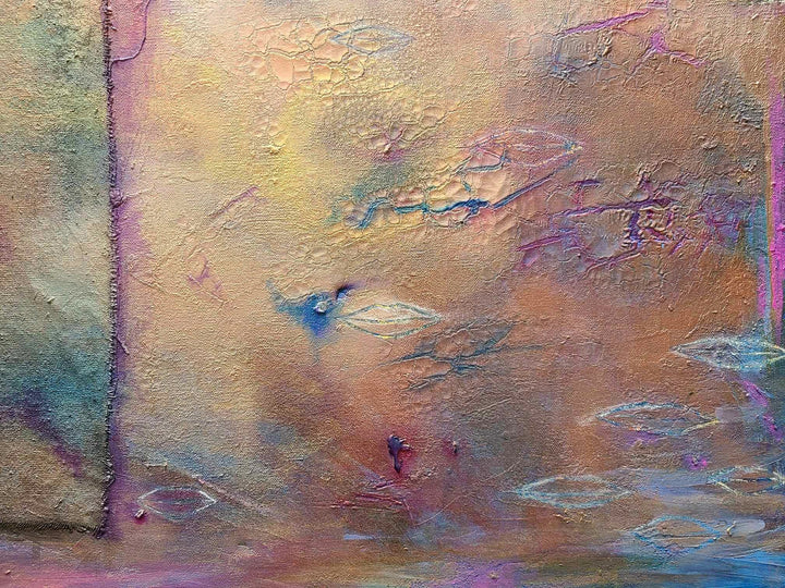 WERIEM ○ Original Art |  STORELLE | Large | Abstract Painting  | Gold | Blue | Pink | Purple | Rose Gold