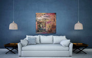 WERIEM ○ Original Art |  STORELLE | Large | Abstract Painting  | Gold | Blue | Pink | Purple | Rose Gold