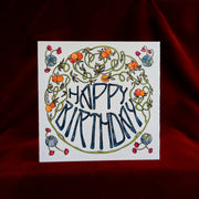 WERIEM ○ HANDMADE CARD - Birthday | Unique Gift | Artsy | Orange | Teal | Green | Art Nouveau