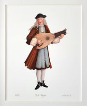 WERIEM ○ LIMITED EDITION PRINT (12 available out of 50) - Numbered and Signed | Lute Player | Baroque Musician | Early Music | Certificate of Authenticity