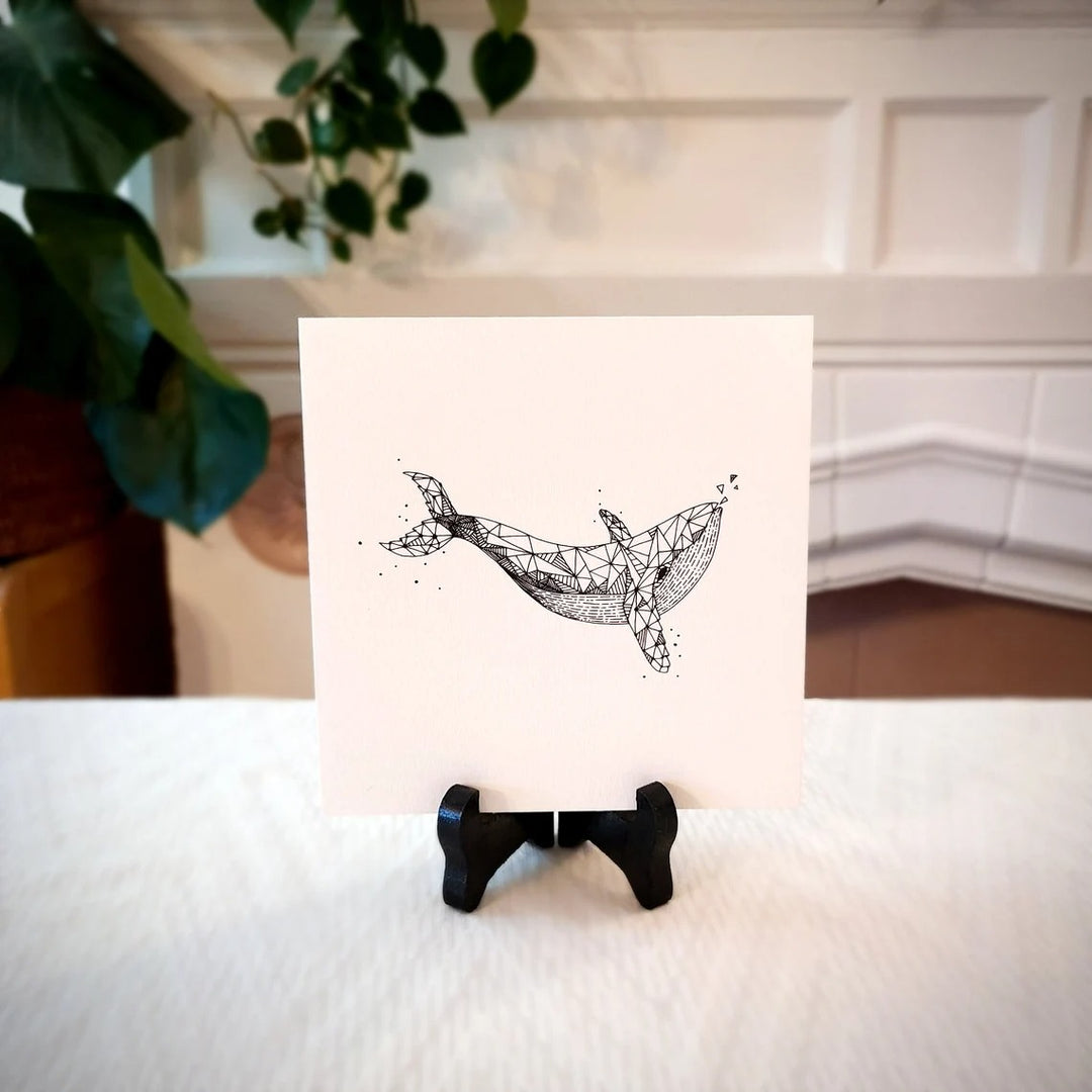 WERIEM ○ HANDMADE CARD - Thank you | Birthday | Father's Day | Note | Whale | Sea | Ocean