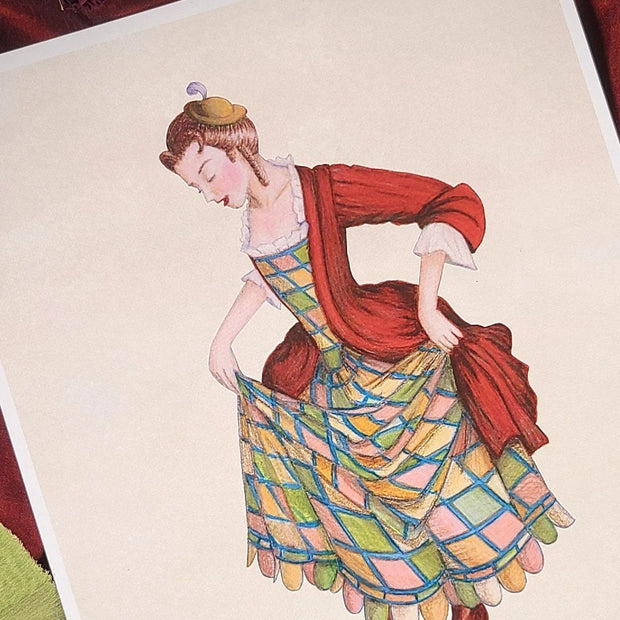 WERIEM ○ PRINT - Colombine | Colombina | Italian Comedy | Commedia Dell'Arte | Costume |
