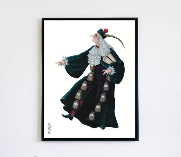 WERIEM ○ PRINT - Lady boss | Attorney | Judge | Theater | Opera |  Comedy | Baroque | Rococo | Mask