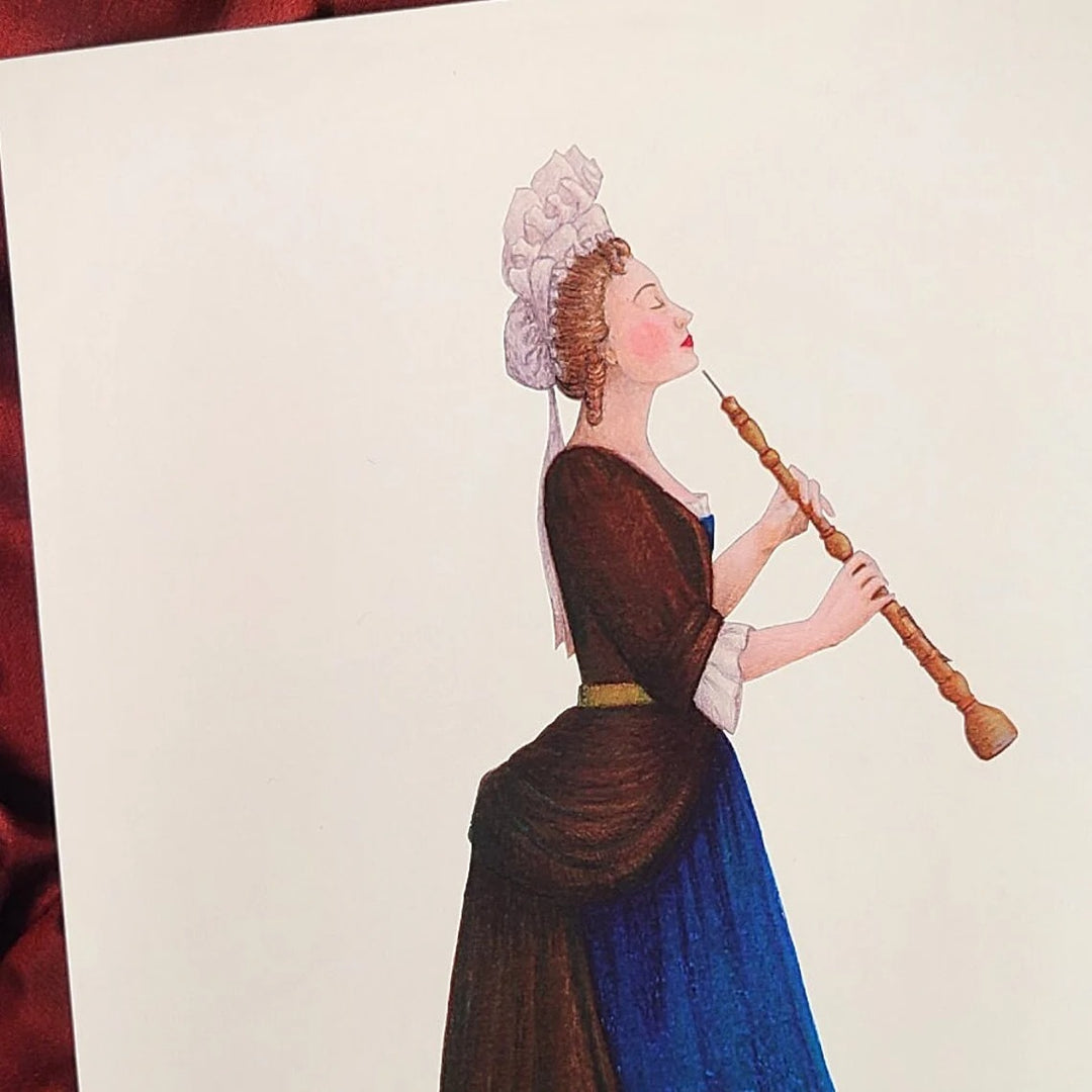 WERIEM ○ PRINT - Oboe Player | Musician | Costume Illustration | Baroque | Opera | Early Music