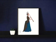 WERIEM ○ PRINT - Oboe Player | Musician | Costume Illustration | Baroque | Opera | Early Music
