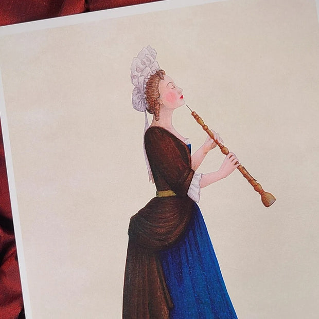 WERIEM ○ PRINT - Oboe Player | Musician | Costume Illustration | Baroque | Opera | Early Music