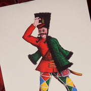 WERIEM ○ PRINT - Harlequin | Hussar | Italian Comedy | Theater | Funny | Costume Design