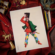 WERIEM ○ PRINT - Harlequin | Hussar | Italian Comedy | Theater | Funny | Costume Design