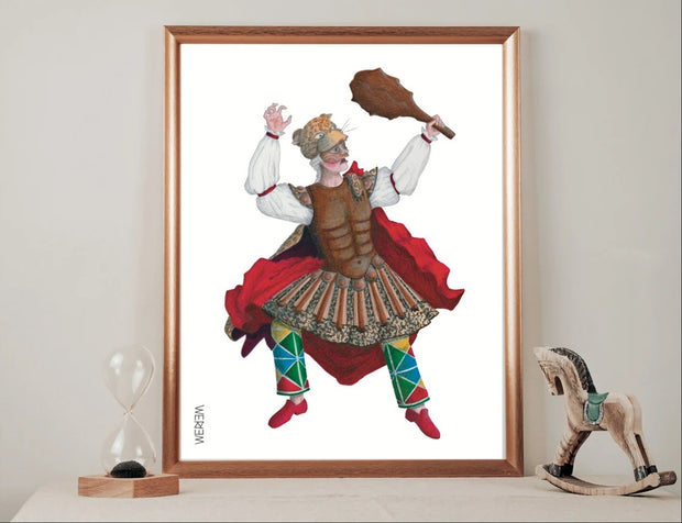 WERIEM ○ PRINT - Harlequin | Hercules | Italian Comedy | Theater | Costume Design