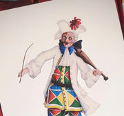 WERIEM ○ PRINT - Harlequin | Ballet Master | Theater | Rococo | Musician | Humor | Mask