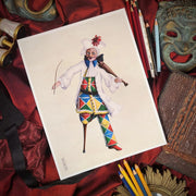 WERIEM ○ PRINT - Harlequin | Ballet Master | Theater | Rococo | Musician | Humor | Mask