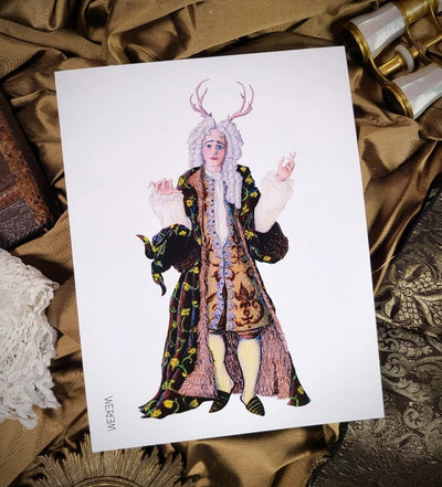 WERIEM ○ PRINT - Man in Robe with Antlers | Opera | Rococo | Comedy | Theater | Costume Design