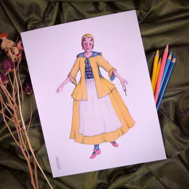 WERIEM ○ PRINT - Maid in Yellow | Costume Design | Opera | Theater | History | Fashion | 1700s | Rococo
