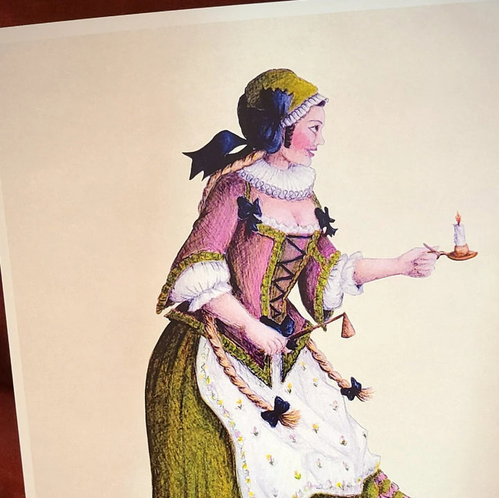 WERIEM ○ PRINT - Maid in German costume | Illustration | Theater | Opera | Comedy | Fashion History